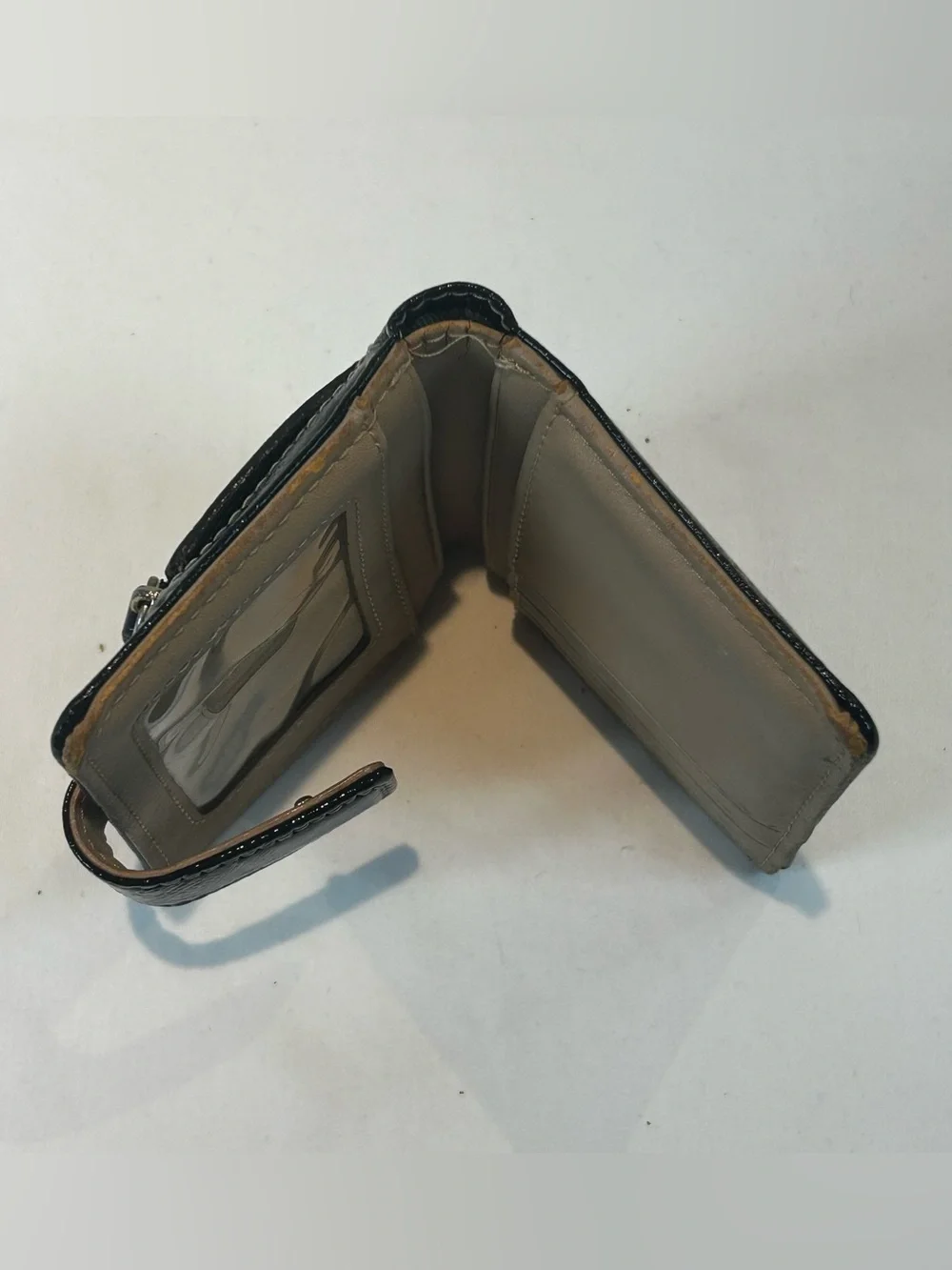 Lodis Black Leather Audrey Petite Bifold Wallet with Snap Closure
